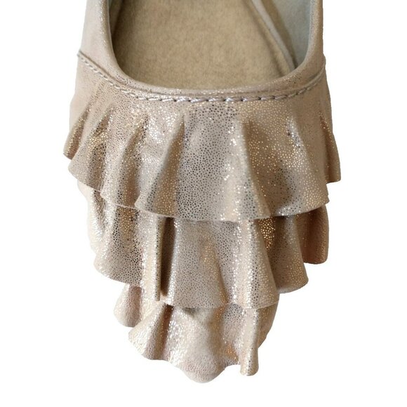 Seychelles Womens Downstage Pointed Toe Ballet Flat Leather Beige Metallic - 10M - Picture 5 of 8